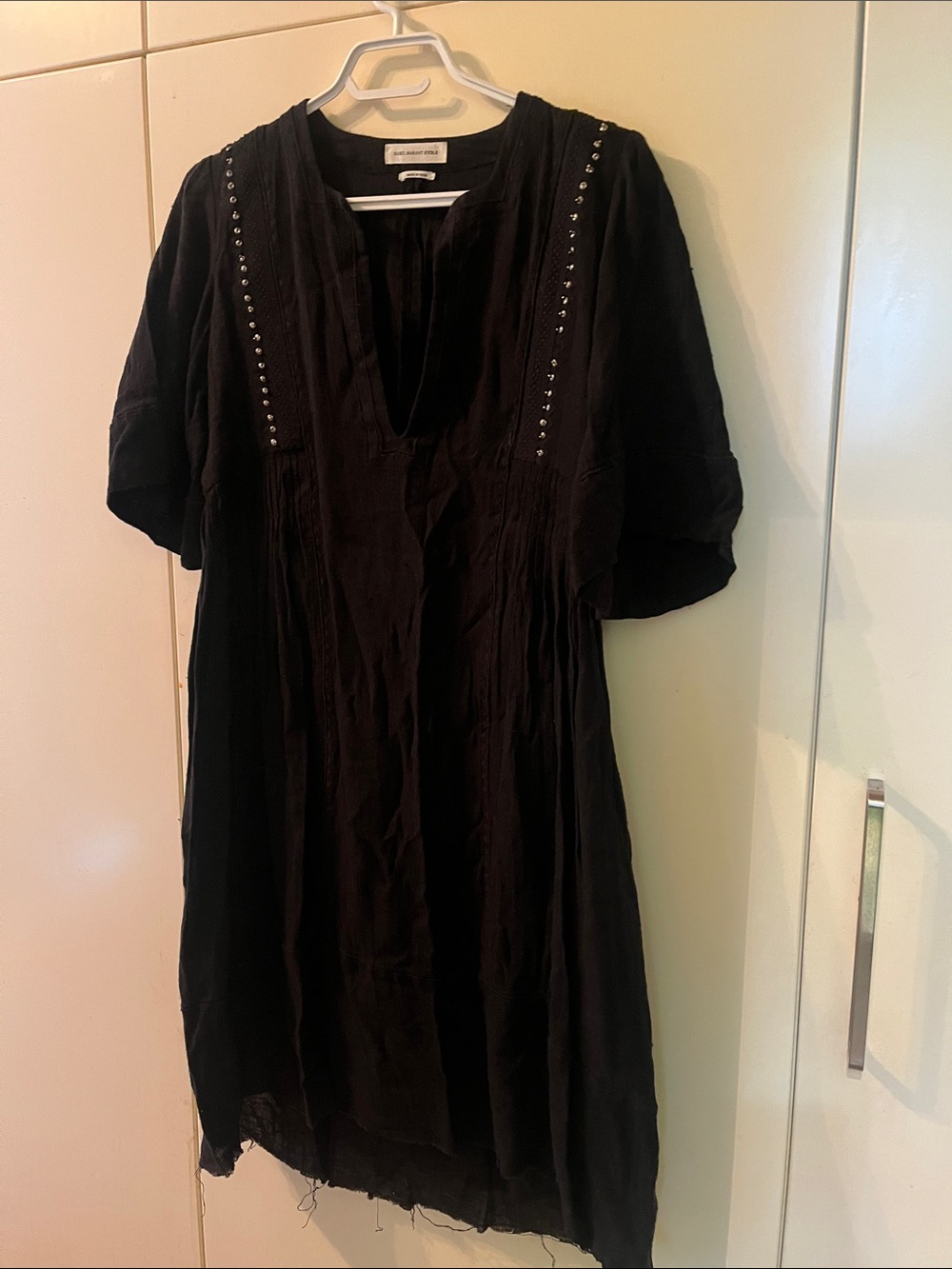 ISABEL MARANT Etoile Anabel Studded Cotton Kaftan Dress Size 38 M-S